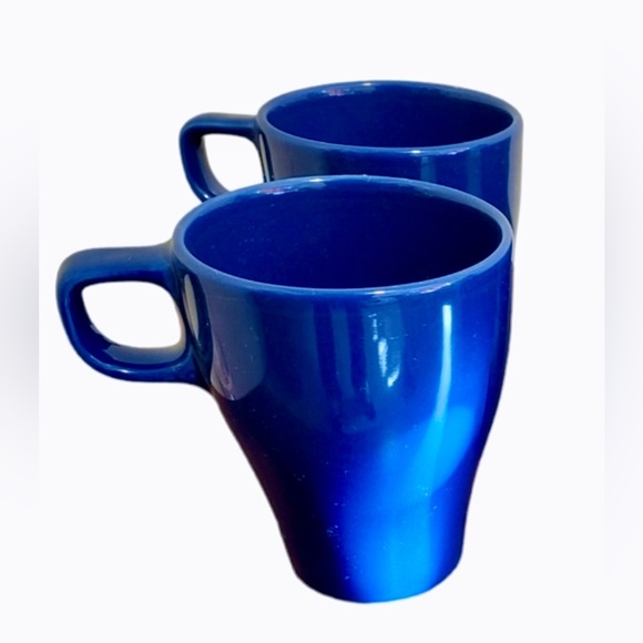 IKEA Färgrik Stacking Coffee Cup/Mug Set; 4 Cobalt Blue and 2 White. - Picture 9 of 16